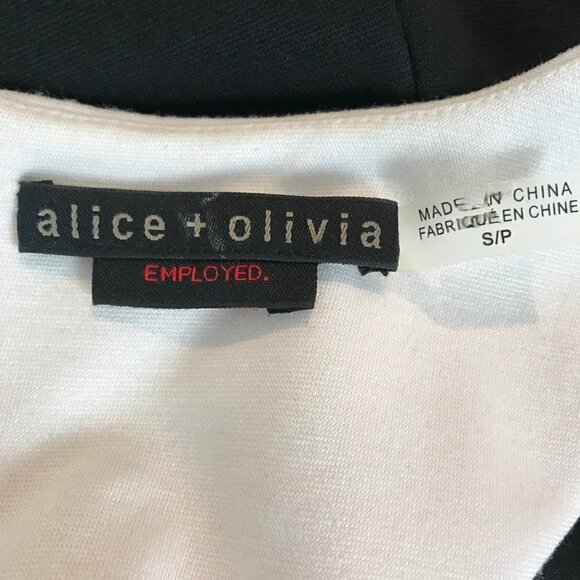 alice + olivia Two Tone Beautiful Black And White Dress Size S - Picture 6 of 7
